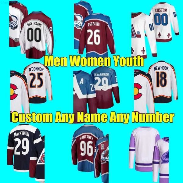 

colorado hockey jerseys avalanche 29 nathan mackinnon 96 mikko rantanen 8 cale makar 62 artturi lehkonen 37 j.t. compher 7 devon toews 13 va, Black;red
