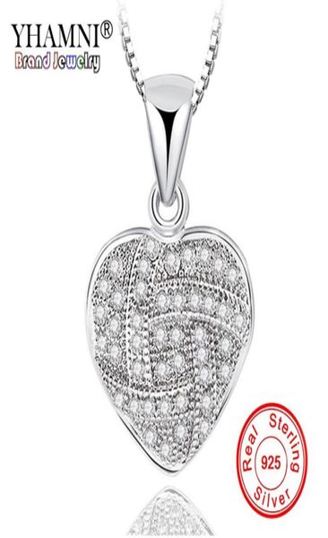 

yhamni original 925 silver heart pendant and necklaces romantic jewelry for womens girls wedding gift girlfriend wife gift lzd0098242964