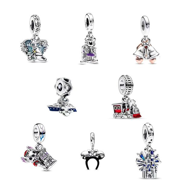 

925 sterling silver bell castle loose beads pandora diy bracelet, Black