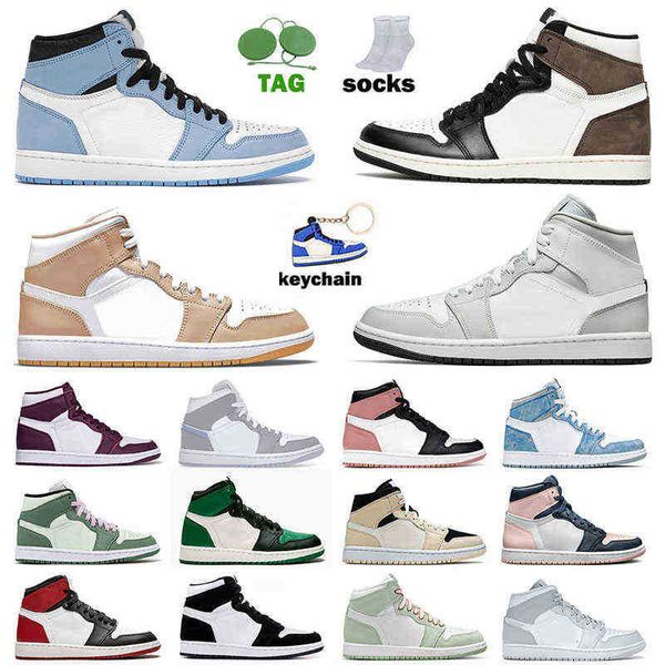 

2021 jumpman 1 1s basketball shoes for mens shadow high bubble gum university blue grey camo mid sea chicago men women designer sneakers