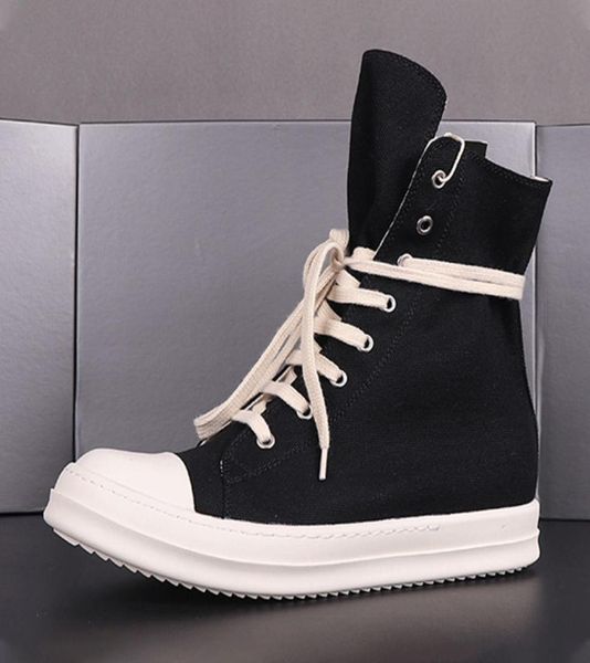 

men satin upper boots trainers ankle lace up fashion casual sneaker zip highhip hop streetwear flats man shoes5846559, Black