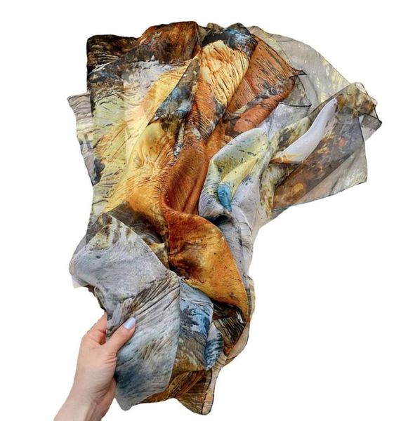 

2022 designer design gift scarf 100 silk scarf size 180 130cm3835281, Blue;gray