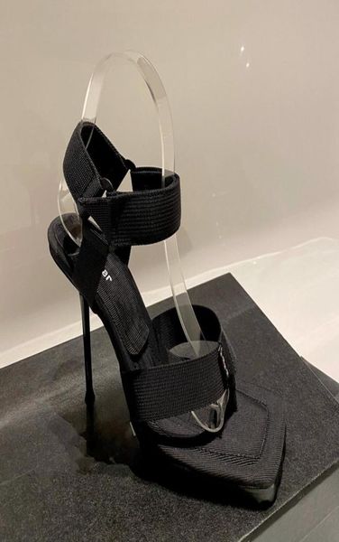 

2022ss summer wang european style women lady summer high heel sandal vintage shoes slippers level factory whole alex w46402977348, Black