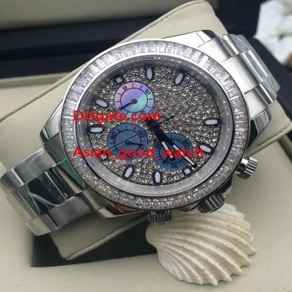 

men watch 40mm diamond dial 116599 asia 2813 movement date stainless steel bracelet automatic mens watch watches301i, Slivery;brown