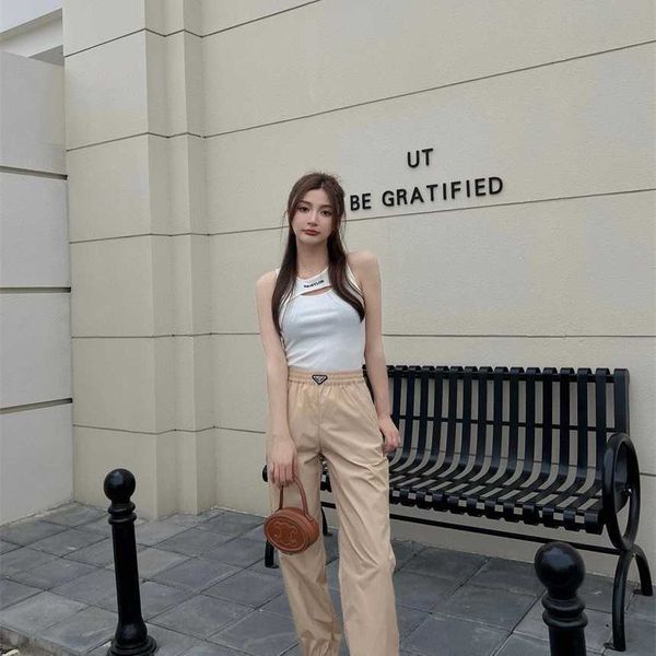 

30% off family spring/summer new style triangle sunscreen casual pants, Black;white