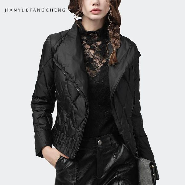 

parkas fashion suit collar women down jackets 2020 winter new black short white duck down puffer coat warm thickened korean down jacket