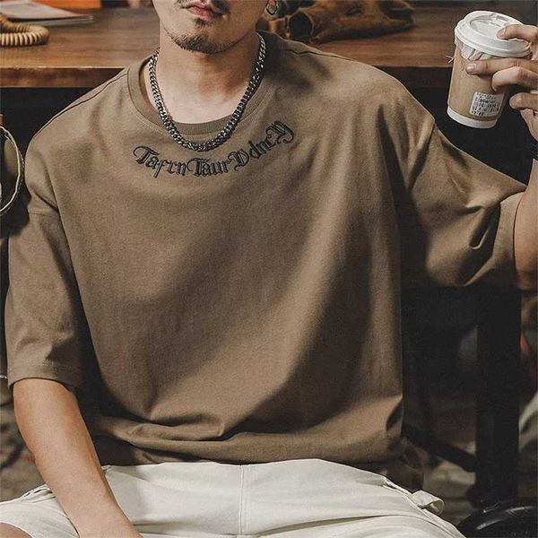 

34% off american short sleeve t-shirt men's embroidery fashion street summer loose casual versatile men, White;black