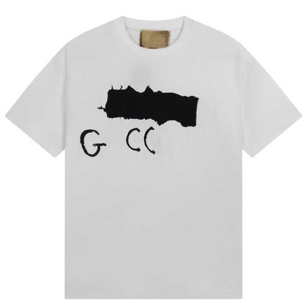 

26% off summer individualized luxury gujia english couple loose fit fashion short sleeve t-shirt, White;black