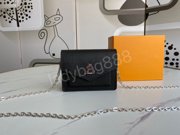 

famous shoulder bag designer letter chain wallet clip classic cowhide wallet