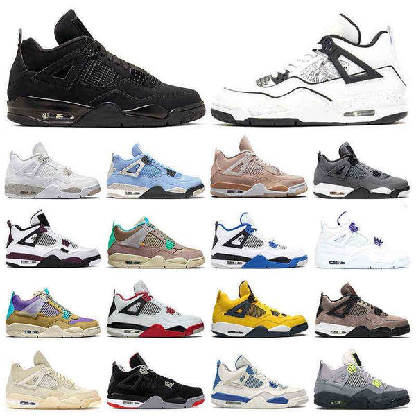 

men sneakers basketball shoes 4s white oreo university blue black cat taupe haze fire red purple metallic diy womens sports trainers