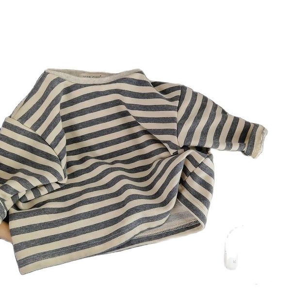 

t-shirts vidmid korean children's baby stripe bottomed long sleeve t-shirt boys and girls spring bottomed shirt p5094 230422, Blue