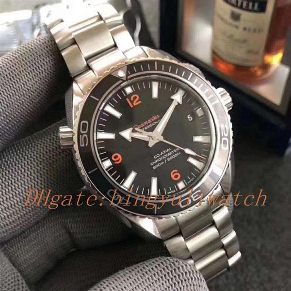 

2 styles black ceramic automatic cal 8500 watch calendar ocean watches full steel bond 007 dive 600m planet luminous dive wristwa250d, Slivery;brown