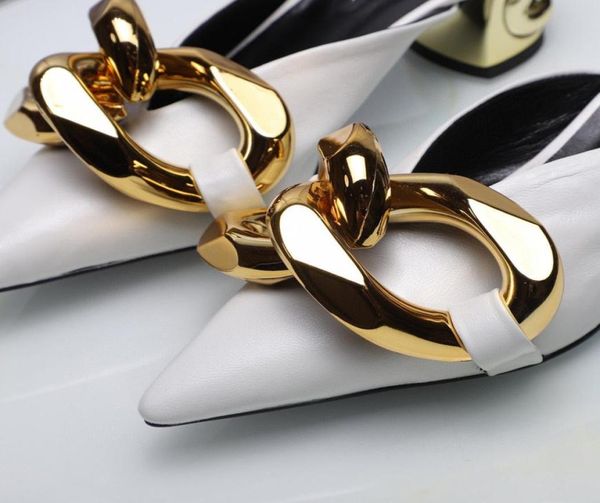 

baotou lazy half slippers women039s shoes wear sandals 2021 summer midheel allmatch net red pointed mules6976709, Black