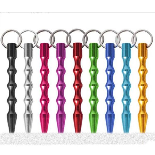 

fashion accessories solid aluminum women mini self-defense stick keychain self defense keychains girl gift, Silver