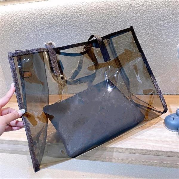 

fashion design jelly shoulder bag clear transparent bucket pvc tote handbag for bags3009