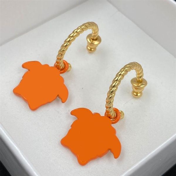 

fashion earrings orange low-key luxury charm designer simple earing for man womens228i, Golden