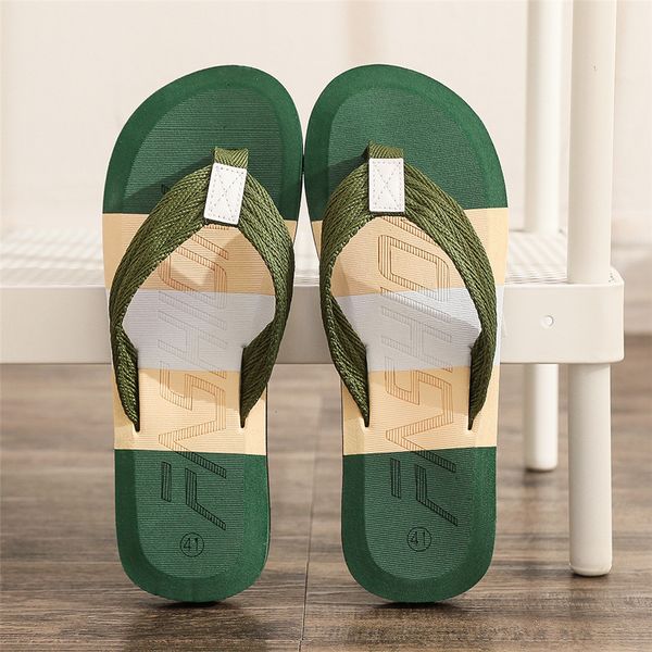 

slippers summer men beach flip flops shoes outdoor male fashion flat nonslip indoor slides sandalias 230421, Black