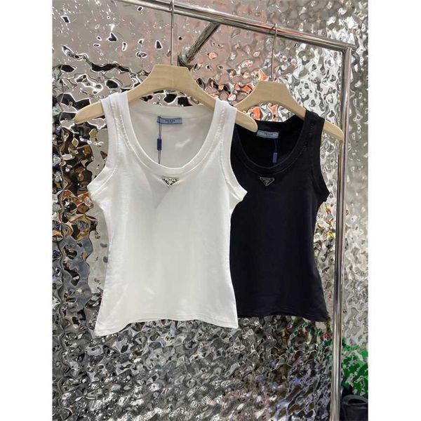 

32% off family simple triangle standard racerback tank summer new versatile elastic tight bottom for women's outwear, White
