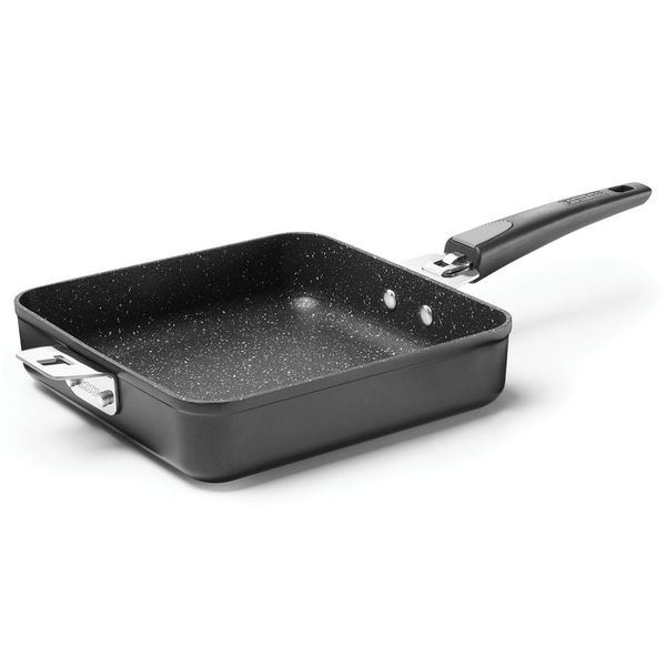 

9-inch fry pan/square dish with t-lock detachable handle