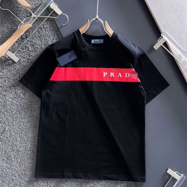 

34% off family end red label short sleeve t-shirt summer fashion men's loose couple street american style, White;black