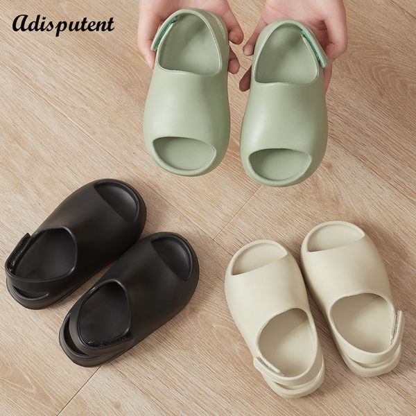 

sandals fashion kids sandals baby toddler adults slip-on boys girls sandals foam beach summer slippers children lightweight water shoes 2304, Black;red