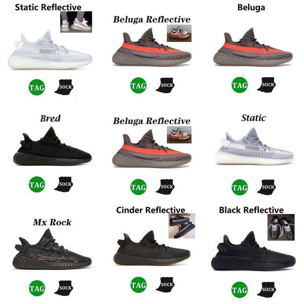 

with box yeezzys 2023 casual shoes bright blue zebra men ladies running beluga reflective grey pearl stone cinder carbon single smoothie yr, Black
