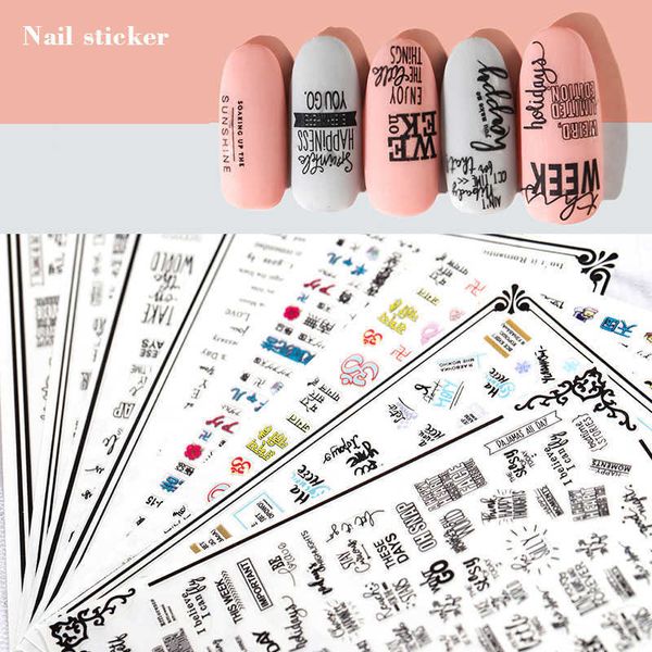 

stickers decals 1 peas 11 stlye nova super fino autoadesivo carta 3d decalque do prego adesivos manicure arte do prego decorao acessrios z01, Black