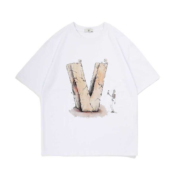 

36% off spring/summer street big skull crack casual loose short sleeve american fashion t-shirt, White;black