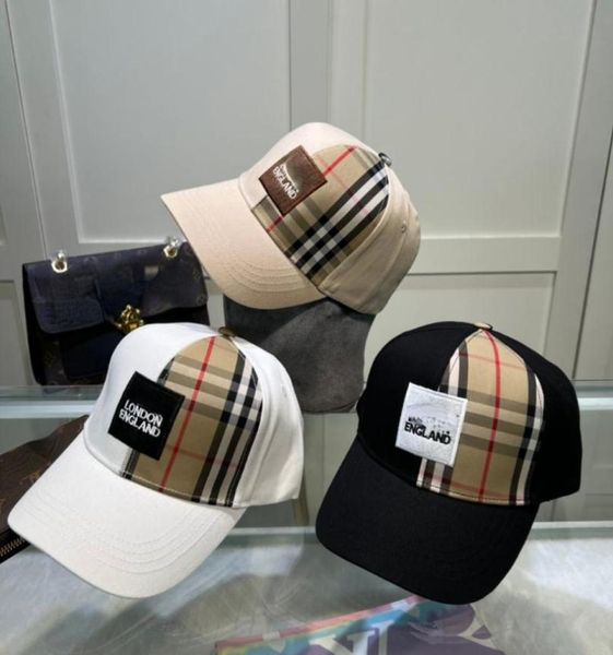 

ball caps designer hats plaid patchwork cap for man and women 3 colors1527507, Blue;gray
