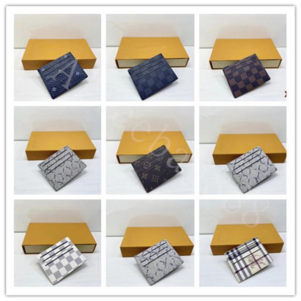 

designer card holder wallet short case purse quality pouch quilted genuine leather womens men purses mens key ring credit coin clu156j, Brown;gray