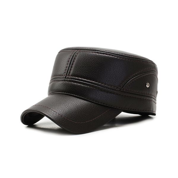 

ball caps men hat leather portable father cap decorative headgear adjustable middleaged headwear gift spring autumn black 230421, Blue;gray