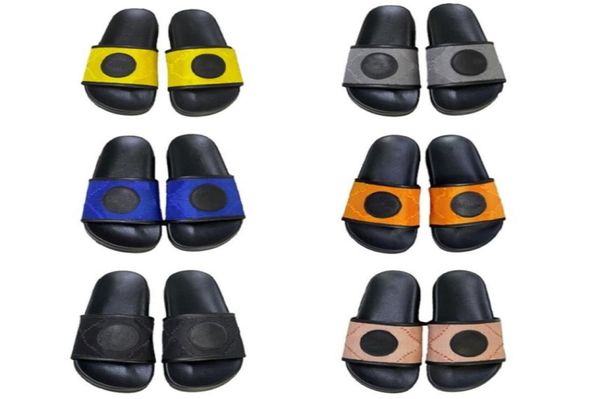 

designer slides sandals women men slipper rubber nylon slides flat bottoms flip flops fashion beach shoes with box no3451413386, Black