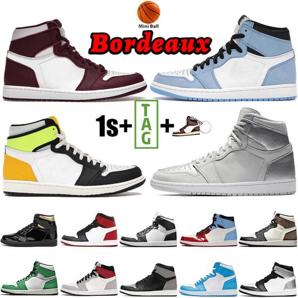 

with box jordns bordeaux men women high 1 jumpman basketball shoes 1s dark mocha silver toe aurora black chicago obsidian unc tokyo mens sne, White;red