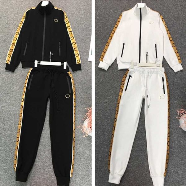 

34% off leisure sports women's autumn two piece set loose size european fashion trend, White