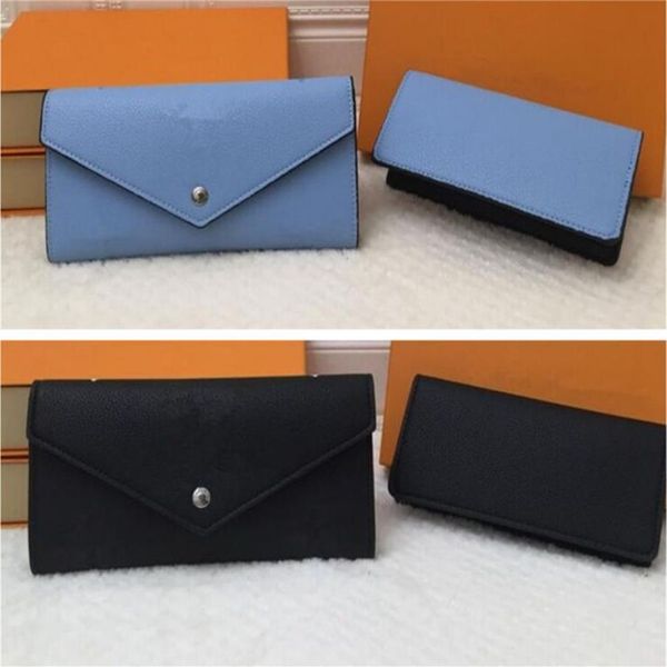 

luxury designer fashion ladies long wallet multicolor coin purse card case women classic wallets c22818, Red;black