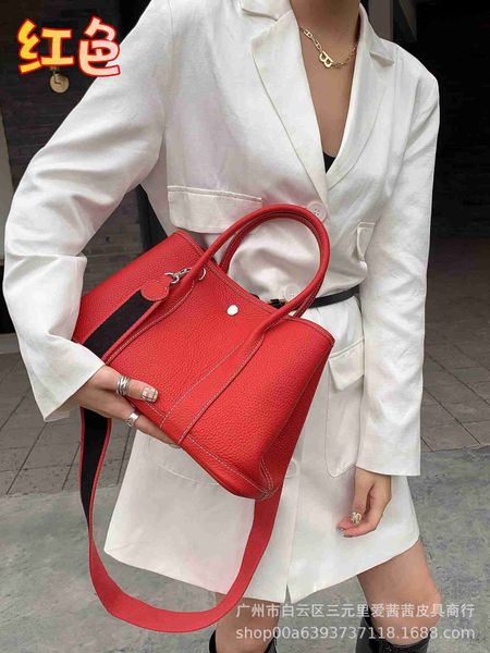 

designer herbag garden party evening new leather women's one shoulder diagonal simple garden handheld shopping bucket bag 2lnf