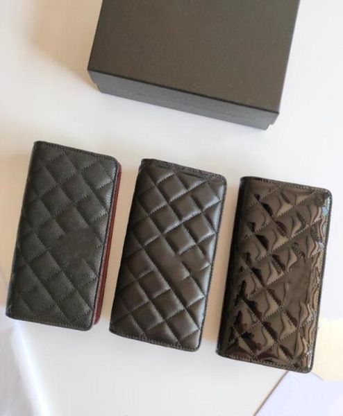 

5a baga cc wallets women coin purse original cowhide wallet classic credit card holder luxury designer genuine leather flip caviar2591326, Red;black