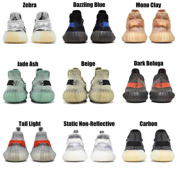 

2023 yeezzys women mens running shoes bone dazzling mono beluga reflective mx oat rock blue black static reflective jogging walking trainers