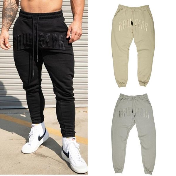 

pants new streetwear mens joggers pants fashion sweatpants fitness tracksuit jogging pants men gym clothing muscle sports trousers, Black