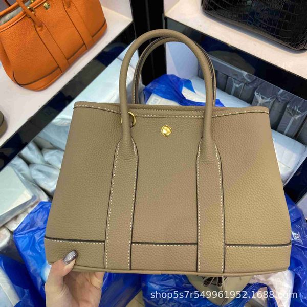 

designer herbag garden party evening garden soft leather litchi pattern portable one-shoulder bag convenient for commuting large capacity 6a