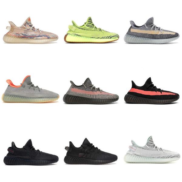 

running yeezzys shoes for men women salt slate zebra oreo dazzling blue mx rock beluga reflective turtle dove bred runners granite grey size, Black