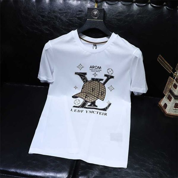 

men's short sleeve ins new summer pure cotton korean fashion t-shirt versatile diamond half sleeves, White;black