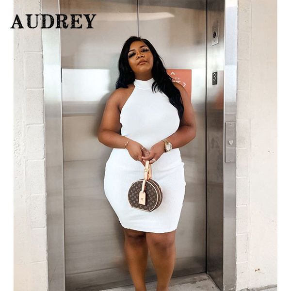 

plus size dresses women summer casual plus size sheath dress fashion solid color tight skirt women's high collar sleeveless suit dress, Black