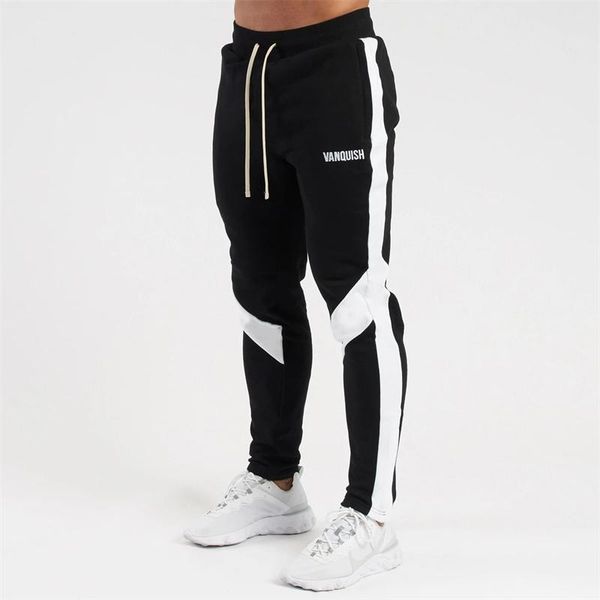 

pants spring and autumn fashion men's trousers streetwear outdoor casual pants patchwork cotton embroidered fitness men's sports p, Black