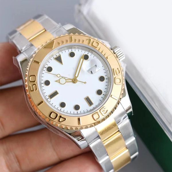 

yacht st9 mens watch gold designer automatic 40mm dial movement wrist watches 904l stainless steel strap luminous waterproof beach swimming, Slivery;brown