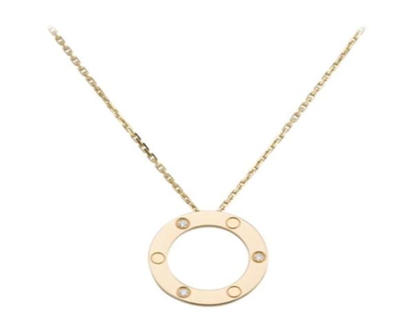 

titanium steel 3 stones screw marking love necklace for women girls slide pendant neckalce collars collier femme fashion jewely ne4387251, Silver