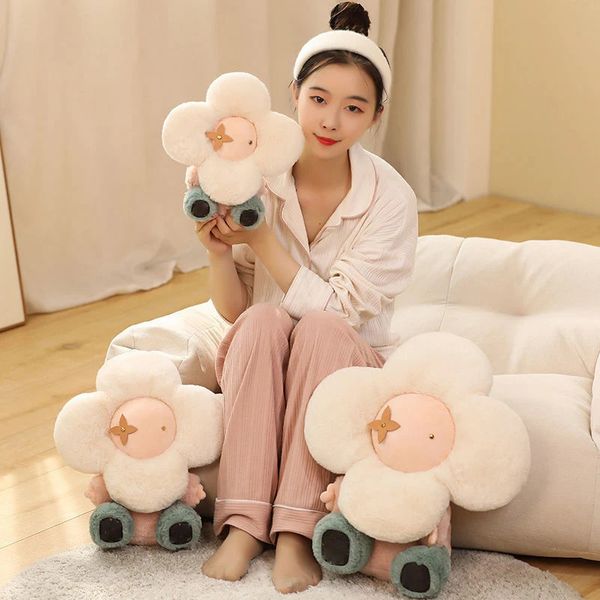 

Cushion/Decorative Soft Cartoon Plant Decoration Or Pillow Cushion Figurine Kawaii Sun wer Plush Stuffed Toy Birthday Gift For Children 231122
