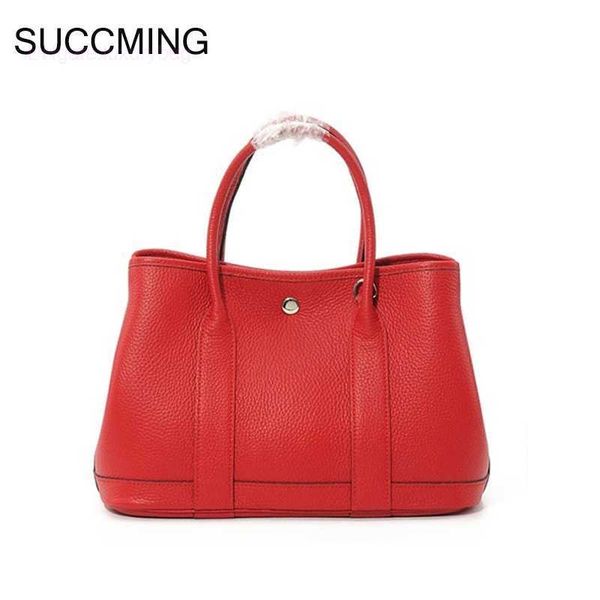 

designer herbag garden party evening home h leather women's large capacity bucket one shoulder handheld tote bridal wedding cow skin ba