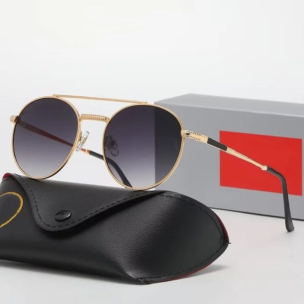 

designer sunglasses 2023 classic fashion women's polarized metal frame sunglasses men's classic business round sunglasses driving, White;black