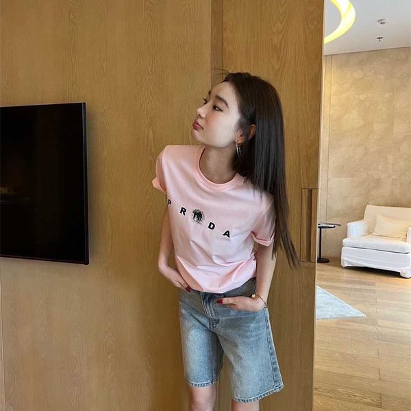 

32% off family spring/summer new casual simple letter printing slim short sleeve t-shirt, White